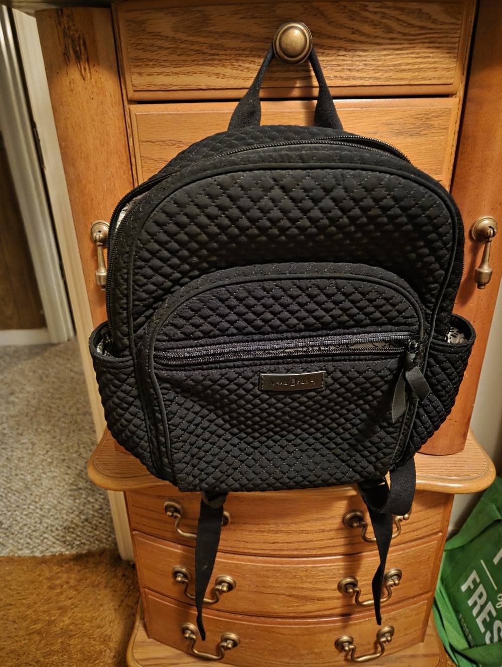 Vera Bradley Quilted Black Backpack